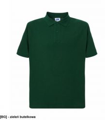 JHK Męskie polo z krótkim rękawem 100% stabilizowana bawełna, zieleń butelkowa XL. Zielone koszulki polo męskie JHK, m, bez wzorów, z bawełny, bez ramiączek. Za 27.74 zł.