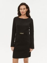 TWINSET Sukienka codzienna 232TT2195 Czarny Regular Fit. Czarne sukienki damskie Twinset, na co dzień, bez wzorów, z syntetyku, bez kołnierzyka, bez ramiączek, proste. W wyprzedaży za 519.99 zł.