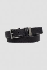 GUESS Czarny męski skórzany pasek, Rozmiar XS. Czarne paski damskie Guess, z aplikacjami, ze skóry, eleganckie. Za 349.99 zł.