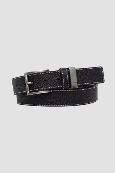 GUESS Czarny męski skórzany pasek, Rozmiar XS. Czarne paski damskie Guess, z aplikacjami, ze skóry, eleganckie. Za 349.99 zł.