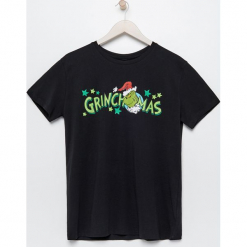 Męski t-shirt Grinch - Czarny. Czarne t-shirty męskie Sinsay. Za 39.99 zł.