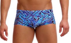 Kąpielówki Funky Trunks Blue Bits - trunki męskie. Niebieskie kąpielówki męskie FUNKY TRUNKS, l, bez wzorów, z materiału, na fitness i siłownię. Za 159.00 zł.