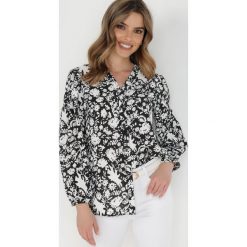 Czarna Koszula Amathastis. Czarne koszule damskie Born2be, l, z aplikacjami, z jeansu, eleganckie, bez kołnierzyka, bez ramiączek. Za 29.99 zł.