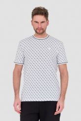 GUESS Biały męski t-shirt Marshall, Rozmiar L. Białe t-shirty męskie Guess, l, z aplikacjami, bez kołnierzyka. W wyprzedaży za 161.99 zł.