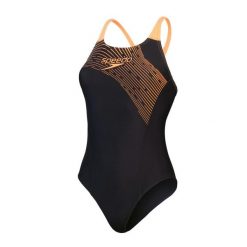 Damski kostium kąpielowy 1-częściowy Speedo Eco Medley Logo. Brązowe kostiumy jednoczęściowe damskie Speedo, bez wzorów, z materiału, eleganckie, na fitness i siłownię. Za 261.00 zł.