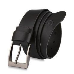 Skórzany pasek BETLEWSKI DW40-0 110 czarny. Czarne paski damskie Betlewski, bez wzorów, z materiału. Za 79.99 zł.