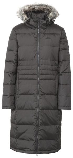Trespass Phyllis - Damska kurtka puchowa czarna. Białe kurtki damskie 2117 OF SWEDEN, xxl, z aplikacjami, z materiału, bez kaptura. Za 435.95 zł.