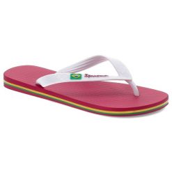 Różowe Japonki Ipanemy Modne Obuwie Damskie. Czerwone klapki damskie Ipanema, bez wzorów, klasyczne, bez obcasa. Za 89.99 zł.