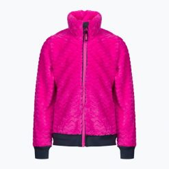 Bluza polarowa dziecięca CMP. Czerwone bluzy dla dziewczynek CMP, bez wzorów, z materiału, bez ramiączek, bez kaptura. Za 89.99 zł.
