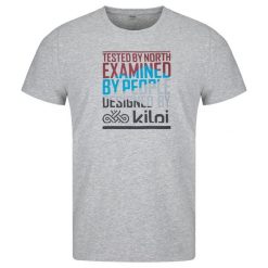 Męski bawełniany t-shirt Kilpi TYPON-M. Szare koszulki sportowe męskie Kilpi, m, bez wzorów, z bawełny, sportowe, bez kołnierzyka. Za 60.57 zł.