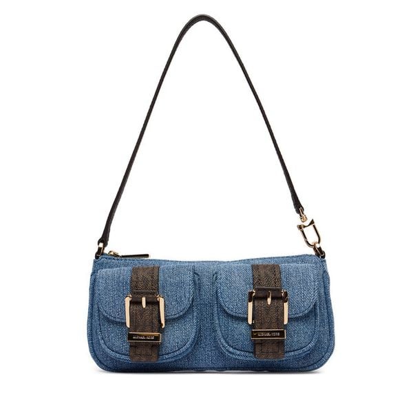 Torebka MICHAEL Michael Kors. Niebieskie torebki do ręki damskie MICHAEL Michael Kors, bez wzorów, klasyczne, bez dodatków. Za 409.99 zł.