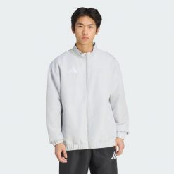 Bluza reprezentacyjna Entrada26. Białe bluzy męskie Adidas, uniwersalny, bez wzorów, do piłki nożnej, climacool (adidas). Za 134.99 zł.