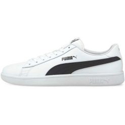 Buty Puma Smash v2 L, Dla obu płci. Białe buty sportowe męskie Puma, bez wzorów, z materiału, trekkingowe. Za 290.00 zł.