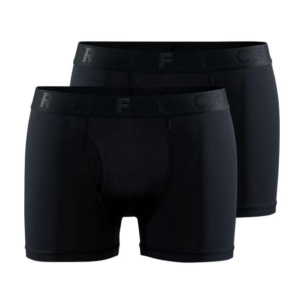 Active Boxer 3-Inch 2-pack M - oddychające bokserki – Black. Czarne bokserki męskie Craft, l, bez wzorów, z elastanu. Za 336.95 zł.