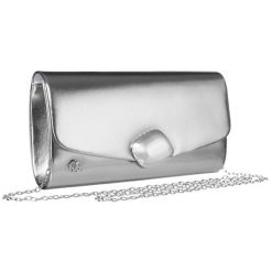 Kopertówka damska Rovicky R-XS022 srebrna. Szare kopertówki damskie ROVICKY, bez wzorów, ze skóry ekologicznej, bez dodatków. Za 49.99 zł.