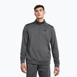 Bluza Under Armour Armour Fleece 1/4 Zip. Szare bluzy sportowe męskie Under Armour, bez zapięcia, na fitness i siłownię. Za 159.99 zł.