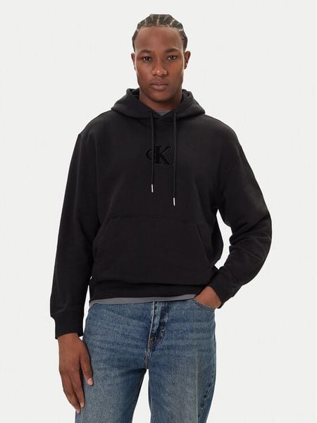 Calvin Klein Jeans Bluza LV04RD250G Czarny Regular Fit. Czarne bluzy męskie Calvin Klein Jeans, m, bez wzorów, z bawełny, bez kaptura. Za 429.99 zł.
