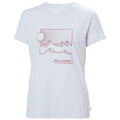 Koszulka damska Helly Hansen Skog Graphic. Fioletowe t-shirty damskie Helly Hansen, l, bez wzorów, z elastanu, bez kołnierzyka. Za 280.00 zł.