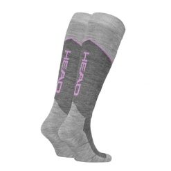 Skarpety narciarskie dla dorosłych HEAD Kneehigh 2 pary. Fioletowe skarpety damskie Head, bez wzorów, z elastanu. Za 160.99 zł.