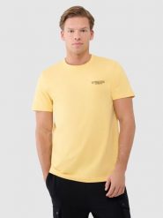 4F T-shirt regular z nadrukiem męski - żółty XL. Żółte koszulki sportowe męskie 4f, m, bez wzorów, z bawełny, klasyczne, bez kołnierzyka. W wyprzedaży za 49.99 zł.