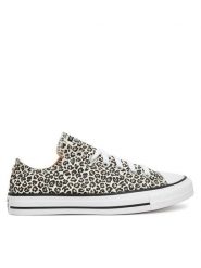 Converse Trampki Chuck Taylor All Star Leopard A14941C Beżowy. Brązowe trampki i tenisówki damskie Converse, bez wzorów, z materiału, retro, bez zapięcia. Za 279.99 zł.