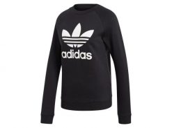 Bluza damska ADIDAS TRF CREW SWEAT 34. Czarne bluzy sportowe damskie Adidas, bez wzorów, z bawełny, bez kaptura, na fitness i siłownię. Za 249.00 zł.
