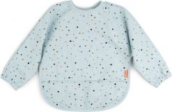 Śliniak z rękawami Happy Dots 6-18 m niebieski. Niebieskie śliniaki dla dzieci Done by deer, bez wzorów. Za 99.00 zł.