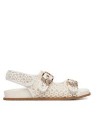 Patrizia Pepe Sandały PPJ383.06 Biały. Białe sandały damskie Patrizia Pepe, bez wzorów, ze skóry, bez obcasa, na płaskiej podeszwie, bez zapięcia. Za 579.99 zł.