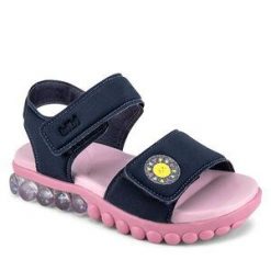 Sandały Bibi. Niebieskie sandały dziewczęce Bibi, bez zapięcia. Za 215.99 zł.