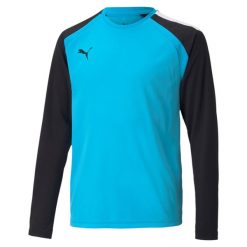 Bluza piłkarska chłopięca Puma Teampacer Gk. Czarne bluzy dla chłopców Puma, bez wzorów, bez ramiączek, bez kaptura. Za 105.00 zł.