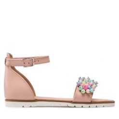 Sandały Flamingo. Czerwone sandały dziewczęce Flamingo, bez zapięcia. Za 279.99 zł.