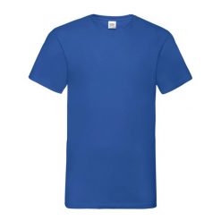 Męska Koszulka Z Dekoltem Valueweight. Niebieskie koszulki sportowe męskie Fruit of the Loom, m, bez wzorów, bez kołnierzyka, bez ramiączek, trekkingowe. Za 33.99 zł.