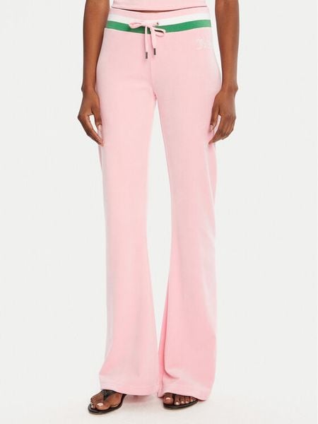 Juicy Couture Spodnie dresowe Velour JCWBJ225352 Różowy Regular Fit. Czerwone spodnie dresowe damskie Juicy Couture, s, bez wzorów, z dresówki. Za 229.99 zł.