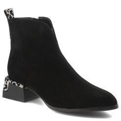 Czarne Botki S.Barski Modne Buty Damskie Na Obcasie. Czarne kozaki damskie S.BARSKI, z jeansu, bez obcasa, na obcasie. Za 314.99 zł.