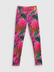 4F Legginsy do pływania damskie - multikolor S. Brązowe legginsy sportowe damskie 4f, s, bez wzorów, z materiału, długie, do pływania. Za 129.99 zł.