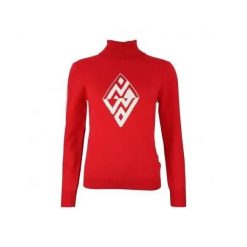 Damski sweter z golfem Peak Mountain Aglae. Czerwone swetry damskie Peak Mountain, xl, bez wzorów, z nylonu, klasyczne, bez kołnierzyka, bez ramiączek, długie, bez kaptura. Za 235.00 zł.