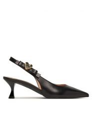 LOVE MOSCHINO Czółenka JA10155G0MIE0000 Czarny. Czarne czółenka damskie Love Moschino, bez wzorów, ze skóry, bez obcasa, bez zapięcia. Za 759.99 zł.