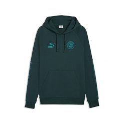 Męska bluza z kapturem Manchester City KING PUMA. Niebieskie bluzy męskie Puma, m, bez wzorów, z bawełny, z kapturem. Za 179.00 zł.