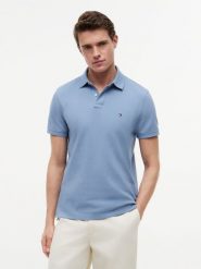 Tommy Hilfiger koszulka polo Mężczyźni Bawełna niebieski, L. Niebieskie koszulki polo męskie Tommy Hilfiger, l, bez wzorów, z bawełny, bez kołnierzyka, bez ramiączek. Za 329.95 zł.