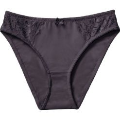Figi bonprix antracytowy. Szare figi damskie bonprix, z koronki. Za 29.99 zł.