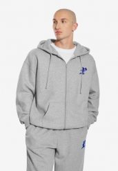 Bluza sportowa męska Prosto Gothic P z kapturem. Szare bluzy męskie Prosto., l, z aplikacjami, z bawełny, z kapturem. Za 169.99 zł.