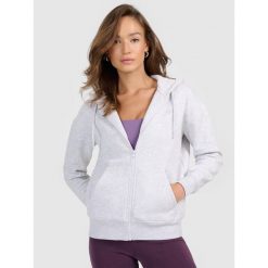Bluza dresowa rozpinana z kapturem damska 4F 4FRMM00TSWSF2772. Szare bluzy damskie 4f, bez wzorów, z bawełny, z kapturem. Za 159.99 zł.