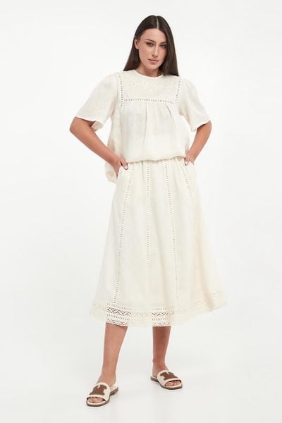 Spódnica lniana Gergo WEEKEND MAX MARA. Spódnice damskie Weekend Max Mara, m, bez wzorów. Za 1,469.00 zł.
