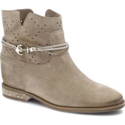 Beżowe Botki Damskie Carinii Codzienne Stylowe Buty. Brązowe botki damskie Carinii, bez obcasa, na koturnie. Za 309.00 zł.