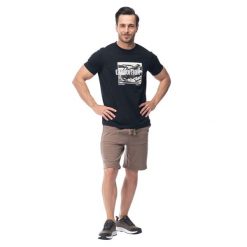 T-shirt Męski Z Krótkim Rękawem Reman. Brązowe t-shirty męskie Hi-tec, l, bez wzorów, z bawełny, bez kołnierzyka. Za 75.99 zł.