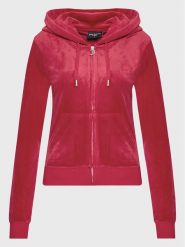 Juicy Couture Bluza Robertson JCAP176 Czerwony Slim Fit. Czerwone bluzy damskie Juicy Couture, xxs, bez wzorów, z syntetyku, bez kaptura. Za 439.99 zł.