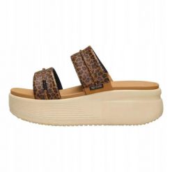 HeyDude Damskie Klapki Austin Slide Classic. Brązowe klapki damskie Hey dude, bez wzorów, z materiału, bez obcasa. Za 259.00 zł.