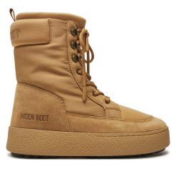 Śniegowce Moon Boot. Brązowe śniegowce i trapery damskie Moon Boot. Za 899.99 zł.