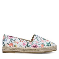 Espadryle DeeZee. Białe espadryle damskie DeeZee, bez wzorów, bez obcasa, bez zapięcia. Za 89.99 zł.