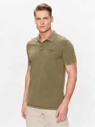 Napapijri Polo Elbas NP0A4GDL Zielony Regular Fit. Zielone koszulki polo męskie Napapijri, m, bez wzorów, z bawełny, bez ramiączek. Za 299.99 zł.